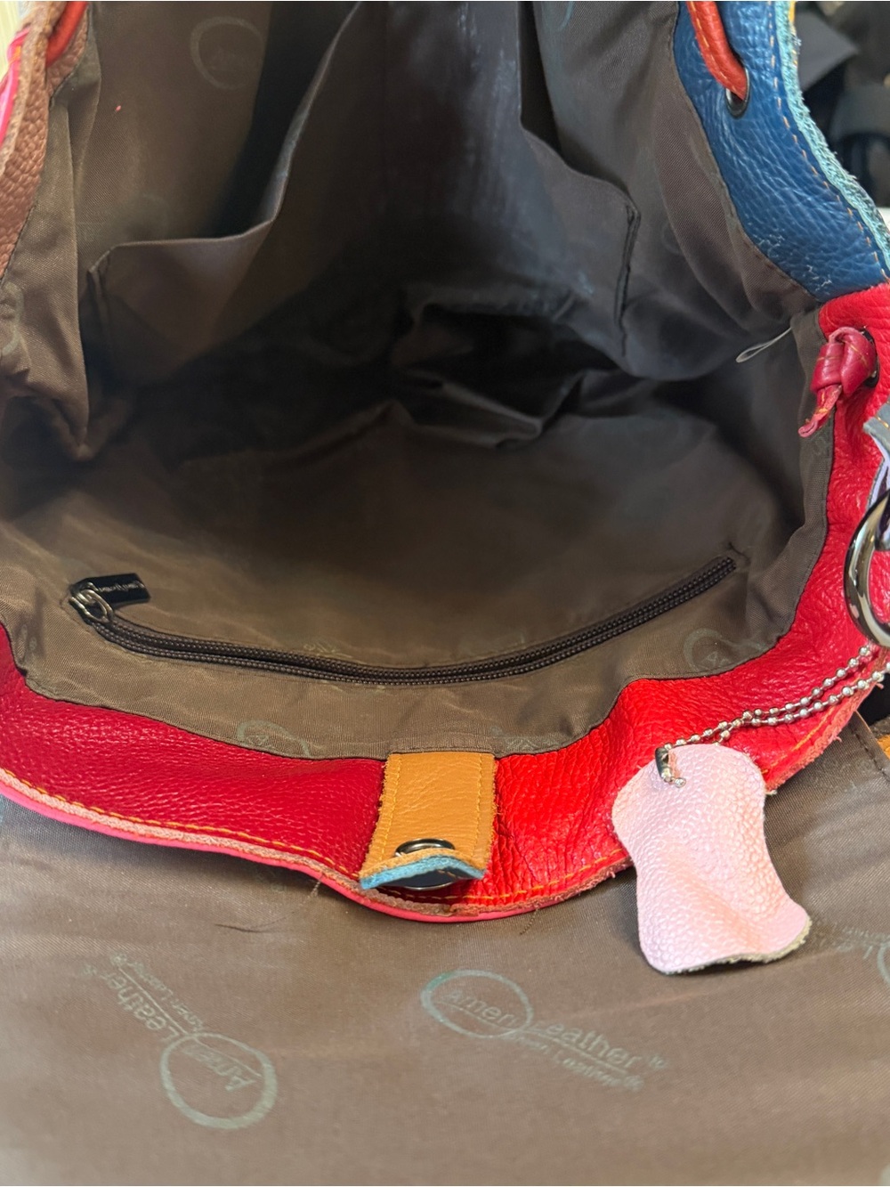 Vintage Amerileather Multicolor Leather Backpack - Picture 3 of 4